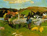 The Swineherd Brittany by Paul Gauguin